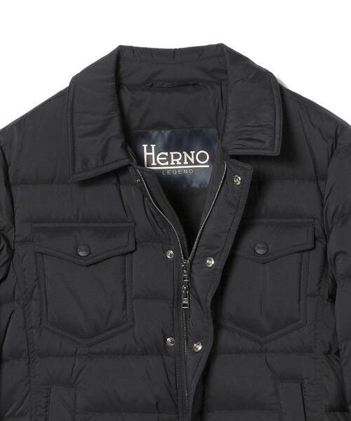 【うアイデア】 ダウン ダウンジャケット HERNO / LEGEND ダウン シャツブルゾン ZOZOTOWN PayPayモール店 - 通販 - PayPayモール ダークブラ