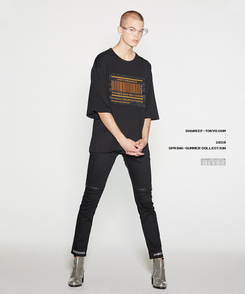 SHAREEF（シャリーフ） tシャツ Tシャツ BAR CODE” S/S BIG-T