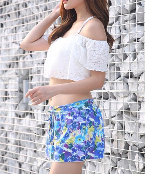Lace Ladies（レースレディース） 水着 花柄ショートパンツセパレート