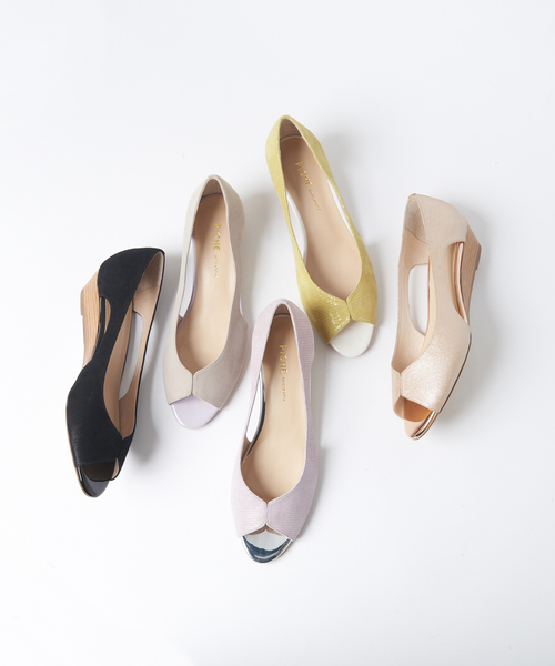 PICHE ABAHOUSE バタフライカットオープントゥパンプス PICHE ABAHOUSE パンプス スタッフ一押し☆バタフライカット