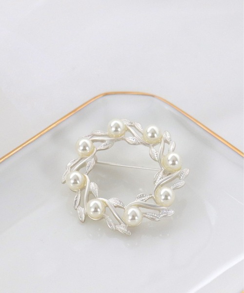 リーフパールブローチ オリジナルポーチ付　美品 リーフモチーフブローチ | ANAYI/アナイ | 三越伊勢丹オンラインストア