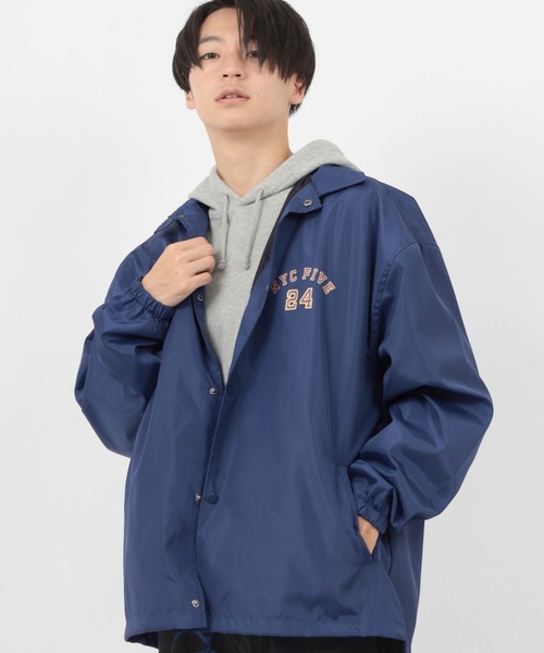 ブルゾン アウター バックプリント カレッジロゴ コーチジャケット