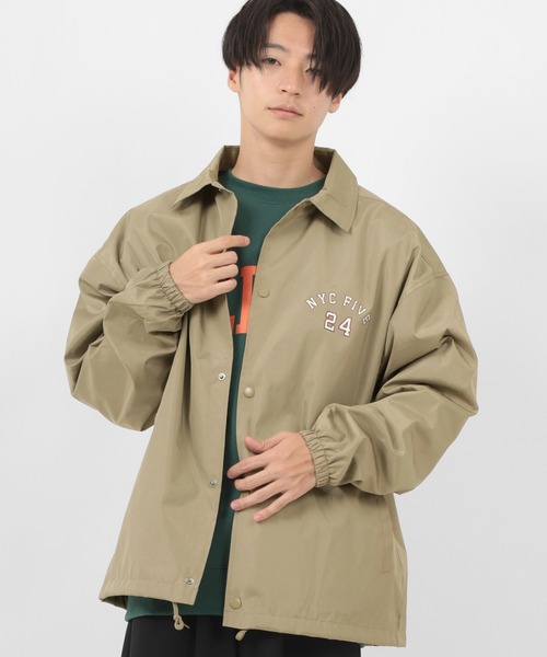 ui　COACH ナイロンジャケット Lサイズ ベージュ・ブラック コーチジャケット ナイロンジャケット L ベージュ ユニセックス 新品未