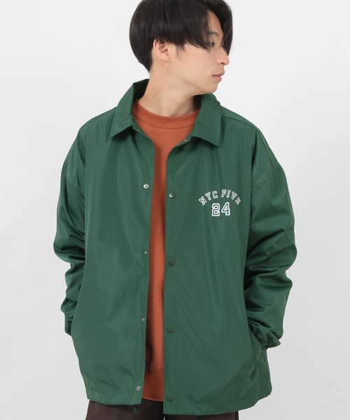 ブルゾン アウター バックプリント カレッジロゴ コーチジャケット