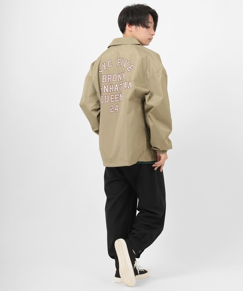 ブルゾン アウター バックプリント カレッジロゴ コーチジャケット