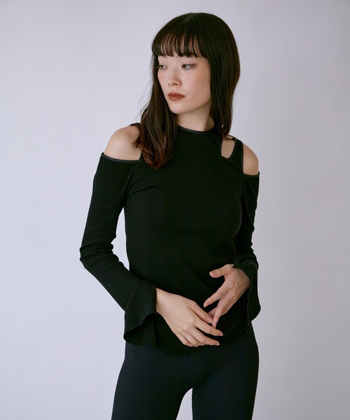 THINGS THAT MATTER tシャツ NOTCH DESIGN TERECO RIB TOPS