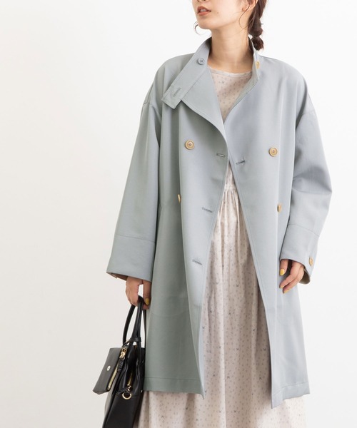 Sale 37 Off コート トレンチコート ポリエステルソフトギャバスタンドカラーコート コート アウター レディースファッション ファッション 9 405 Www Jesuitnola Org