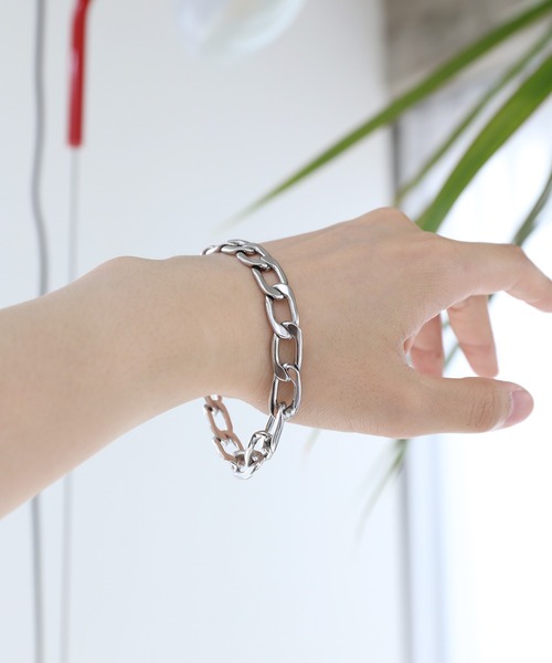 シルバー925 チェーンブレスレット マンテル あずきチェーン