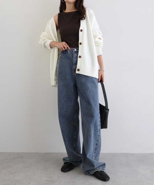 andme（アンドミー） カーディガン 「新色追加」Vネック長袖ニット