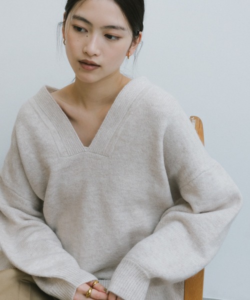 andme（アンドミー） ニット セーター 「新色追加」オーバーサイズV