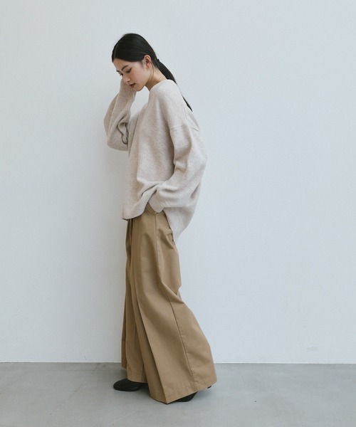 ★Yanページ★6号サイズへ変更込み andme（アンドミー） ニット セーター 「新色追加」オーバーサイズV