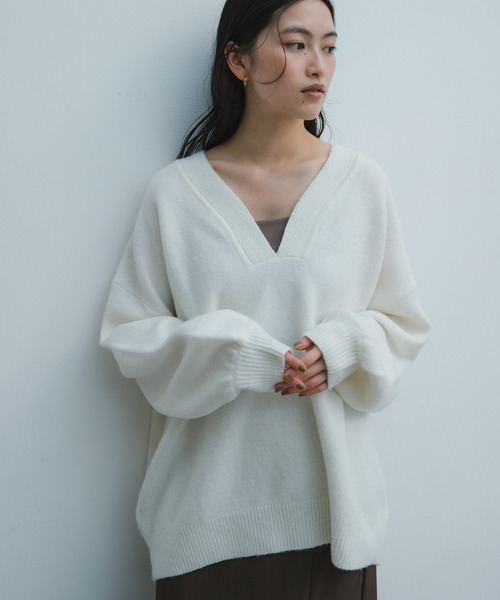 andme（アンドミー） ニット セーター 「新色追加」オーバーサイズV