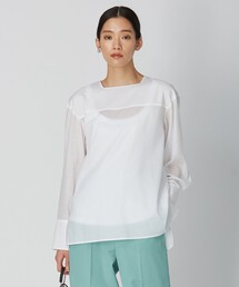 ブラウス シャツ コットンローンプリント クルーネックブラウス レディース SUH0125S0105_zo_a001.jpg