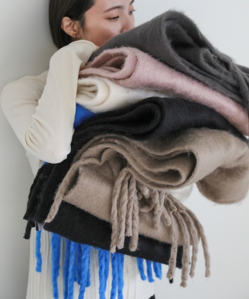 ▼COMEdesGARCONS▼ストライプ マフラー 青とベージュ ▽COMEdesGARCONS▽ストライプ マフラー 青とベージュ