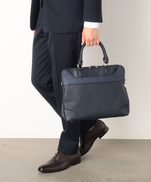 取引中 COMME CA ISM メンズ ビジネスバッグ  未使用品 COMME CA ISM（コムサイズム） ビジネスバッグ サフィアーノ型押し