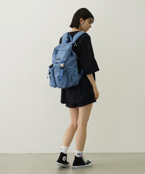 MILKFED. デイバック リュック 「18.8L」LOGO PLATE BACKPACK