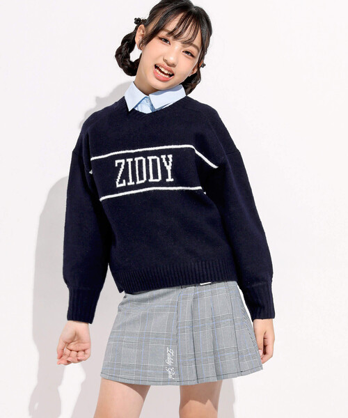 ZIDDY スカート 「 ニコプチ 掲載 」リボンタイ付きプリーツスカパン 