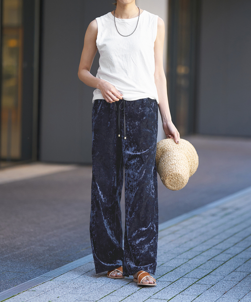 IENA LA BOUCLE（イエナラブークル） パンツ クラッシュベロアイージー