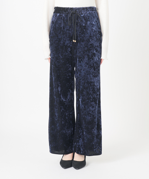 IENA LA BOUCLE（イエナラブークル） パンツ クラッシュベロアイージー