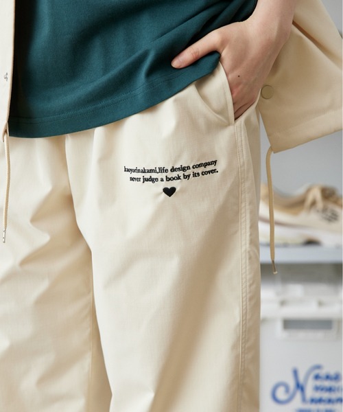 kaoyorinakami パンツ letter ripstop pantst / レターリップス