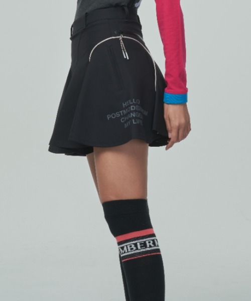Decembemay 黒 スカート レディース DECEMBERMAY スカート W-break nylon circular skirt : ZOZOTOWN