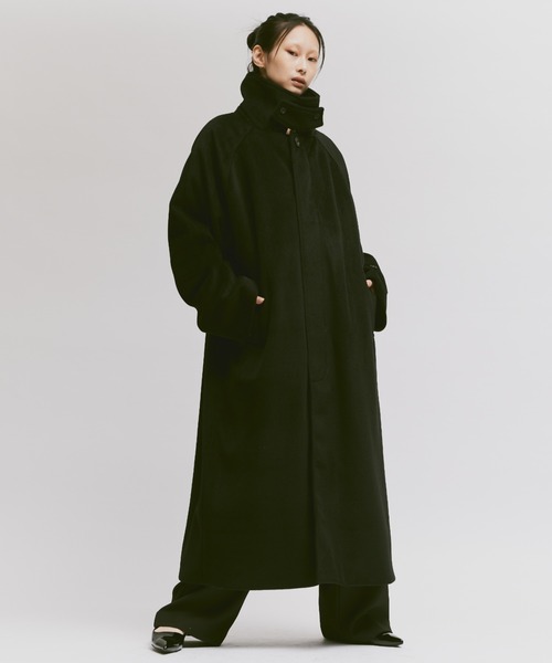 FEKETE」 ステンカラーコート LARGE ブラック メンズ : 81217452 