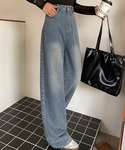 ワイドパンツ ジーンズ デニム デニムパンツ ...の詳細画像2
