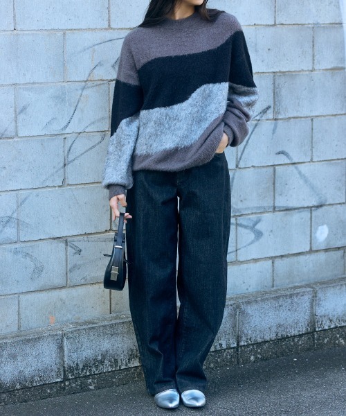 slattgir ジーンズ デニム デニムパンツ 高身長 カーブデニム