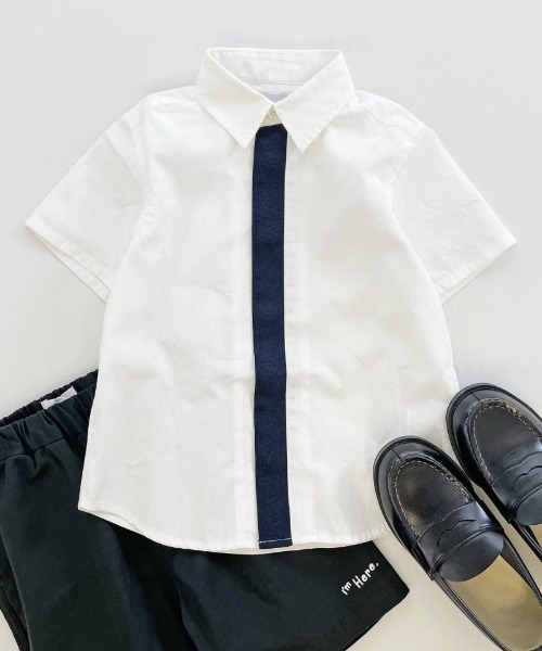 ARCH & LINE - トップ ティーシャツ OG H/S KNIT TIE SHIRT キッズ 小わっぱ服 子ども服、シューズ-シャツ、ブラウス-ベビー、キッズ、マタニティ