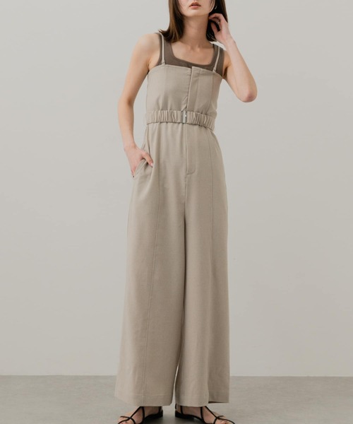 PUBLIC TOKYO サロペット【美品】 aquagarage カットジョーゼットサロペット 春 夏 秋 P M L