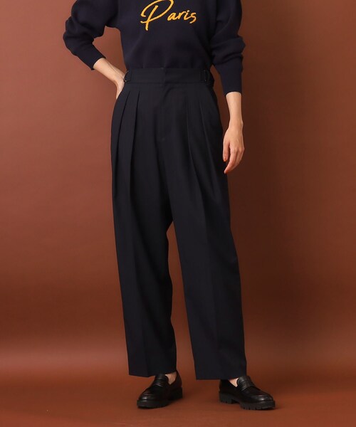 DRESSTERIOR パンツ ストライプタックテーパードパンツ レディース 