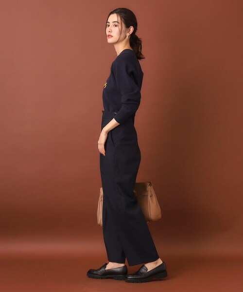 DRESSTERIOR パンツ ストライプタックテーパードパンツ レディース 