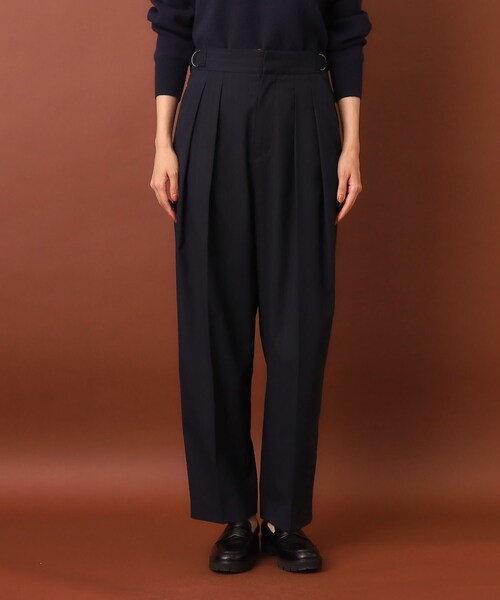 DRESSTERIOR パンツ ストライプタックテーパードパンツ レディース 