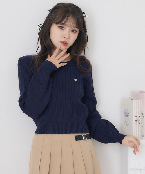 Emsexcite ニット セーター ケーブルNTPO レディース : ZOZOTOWN