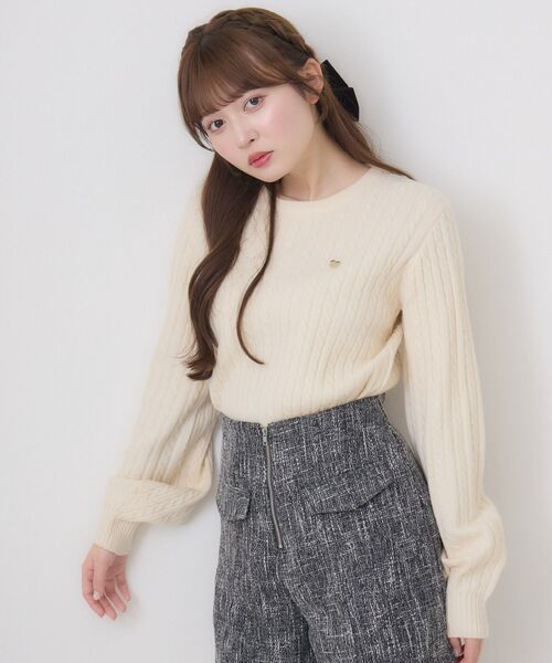 Emsexcite ニット セーター ケーブルNTPO レディース : ZOZOTOWN
