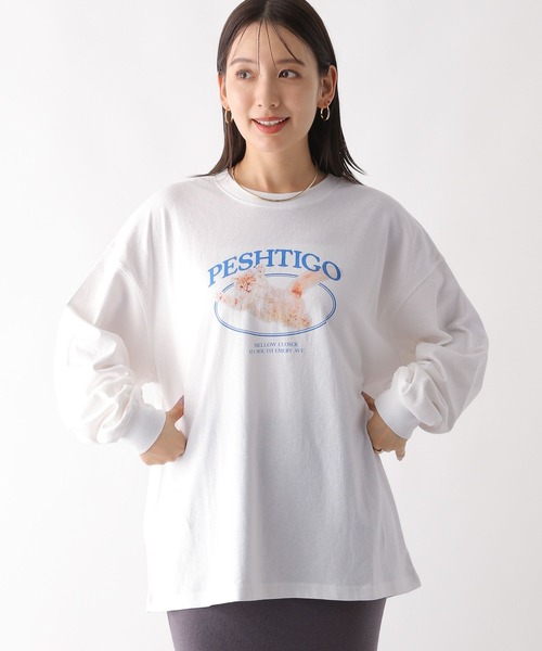 LEPSIM tシャツ 猫プリントロンT 150324 レディース : ZOZOTOWN