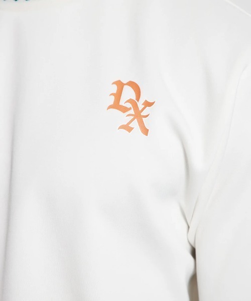 DEVEREUX GOLF tシャツ ジャガードロゴモックネックショートスリーブT