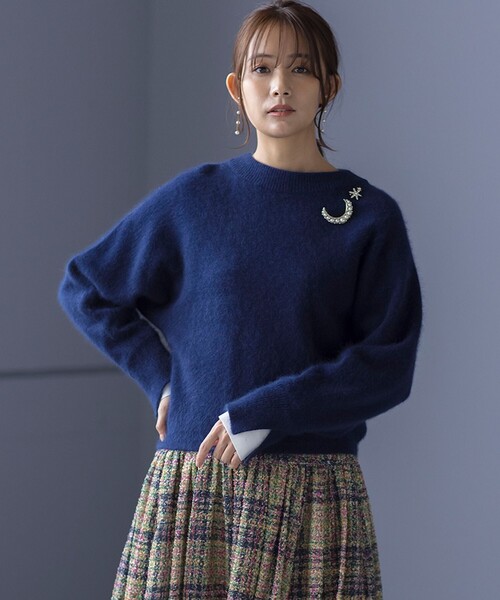 fofofofa ニットセーター 組曲（KUMIKYOKU） ニット セーター フラッフィー ファーニット