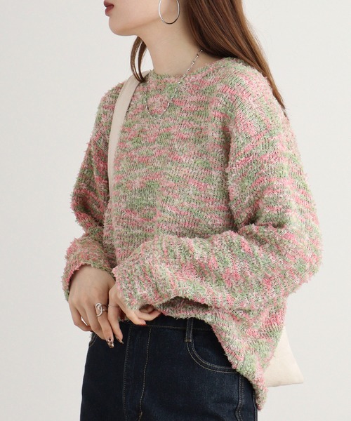 Anna Nicola ニット セーター ミックスヤーンニット レディース