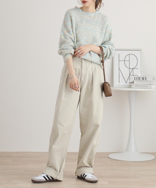 ニット セーター Anna Nicola ミックスヤーンニット レディース Anna Nicola ニット セーター ミックスヤーンニット レディース