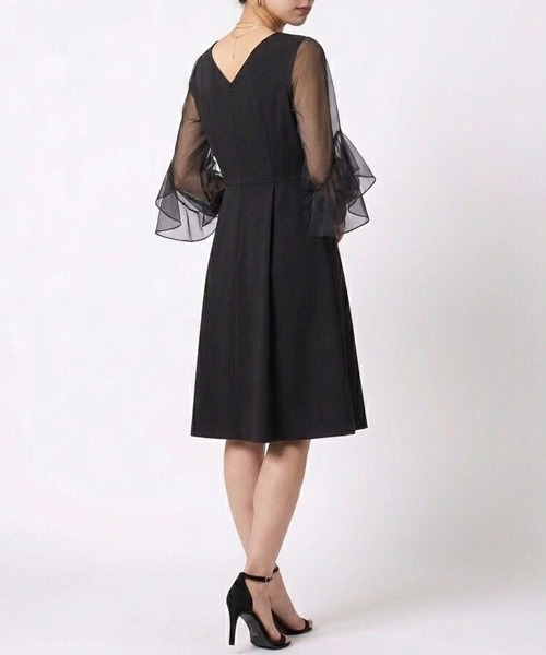 【ChiChiLondon】ブラックレースドレス【新品タグ付き】 LUGG NAGG（ラグナグ） ドレス 総レース 7分丈袖 フィッシュテール