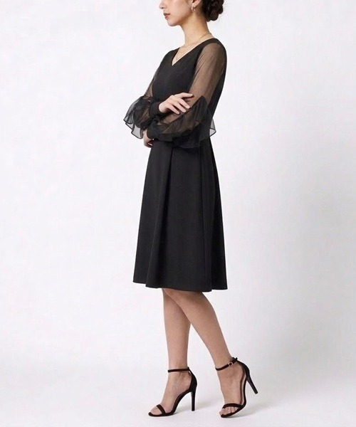 美品　大きいサイズ　リフレクト　リトルブラックドレス　ワンピース Ritomo De Ricco ドレス リトルブラックドレス : ZOZOTOWN Yahoo!店