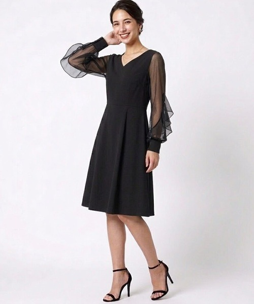 【超美品】EPOCA ラマリア リュテックス プリーツドレス 黒 40 Ritomo De Ricco ドレス リトルブラックドレス : ZOZOTOWN Yahoo!店