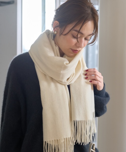 Rouge vif（ルージュ ヴィフ） ストール マフラー カシミヤ無染色