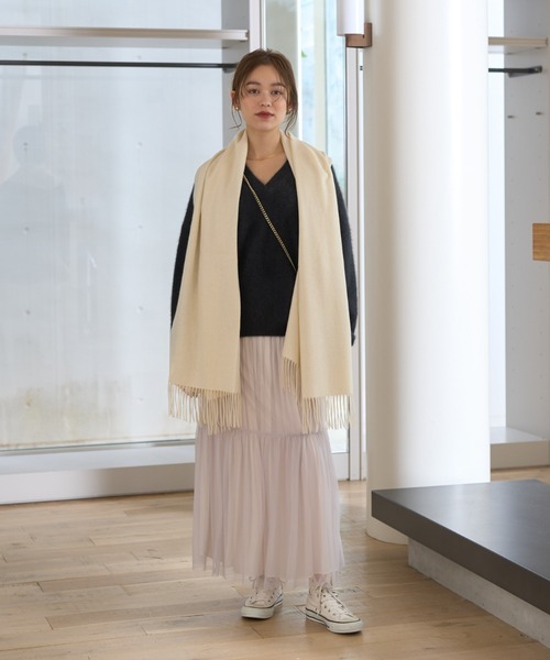 Rouge vif（ルージュ ヴィフ） ストール マフラー カシミヤ無染色