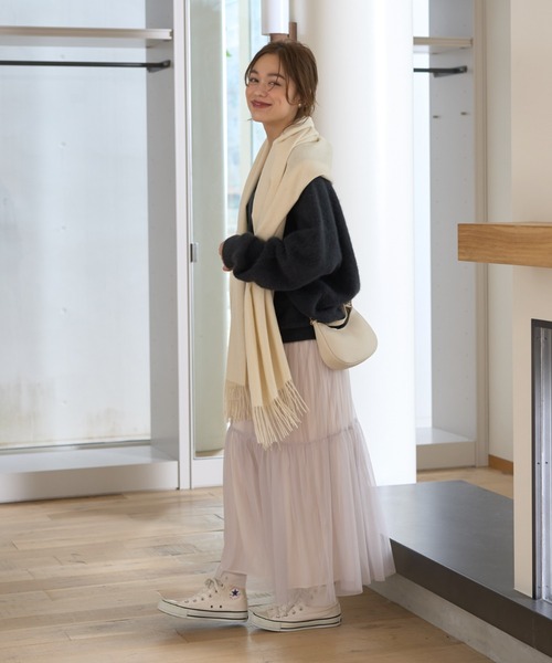 Rouge vif（ルージュ ヴィフ） ストール マフラー カシミヤ無染色