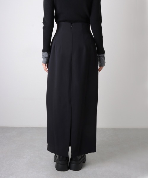スカート I-line long narrow skirt /Iラインスリットロング