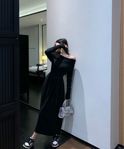 ワンピース オフショルダー ニット フレア : ZOZOTOWN Yahoo!店 - 通販