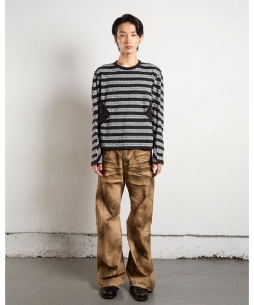 NVRFRGT tシャツ NORDIC PATTERN JACQUARD LONG SLEEVE T-SHIRT
