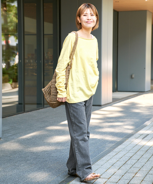 Spick＆Span tシャツ 「追加」コットンスラブクルーネックプル